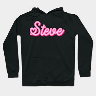 Steve name pink heart Hoodie